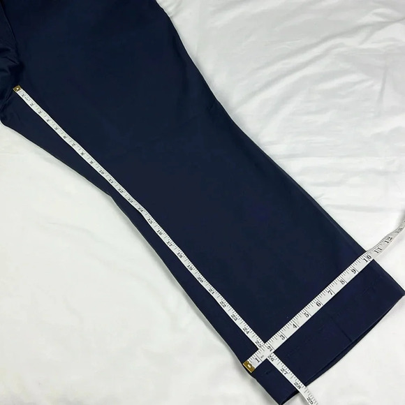 Talbots New Women’s 18WP Navy Blue Pockets Wide Leg High Waist Full Length Pant - Picture 12 of 12